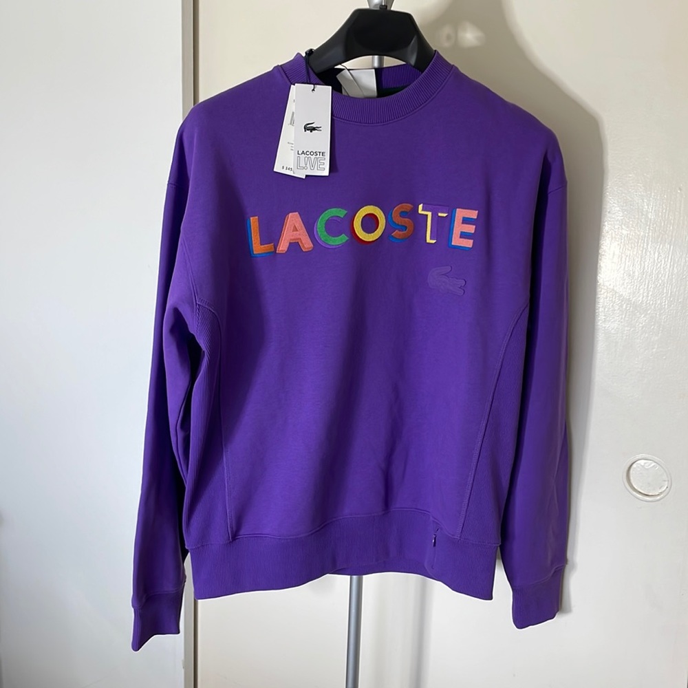 Lacoste Live Sweater | Unisex | Size S | Purple | 100% Cotton